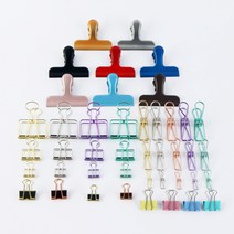 쇼팡 세상에 모든 클립 집게 더블클립, 17.바인더 클립	스카이블루