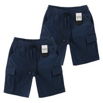 [당일출고] 2장묶음 (1+1) 최강스판 카고 밴딩반바지 (MDSP058BJ)