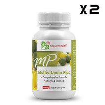 엔젯퓨어헬스 멀티비타민플러스 1500mg 60캡슐, 2개