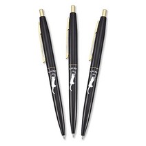 Bic재팬 빅 Bic 볼펜 클릭 골드 0.5 유성 검정 고양이 캐치 흰색 3개 세트 CLG05CCWJ3P 393713, 검정_고양이 캐치