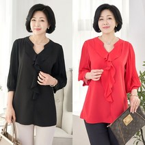 [엄마옷 로즈맘] 뮤즈소매주름블라우스