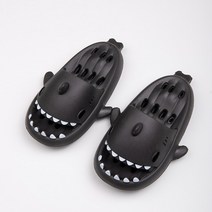 편안할 편 상어 슬리퍼(욕실화) 불만족시 7일 무료반품 사은품 증정, 블랙