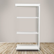 영진앵글 철제선반 경량랙 4단 무볼트 조립식 앵글 철제 선반, 1200X450, 4단(연결형), 높이2400