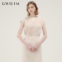 귈림 (귈림)22년신상 민소매 절개트임 블라우스 (GAMBL02G_BE)