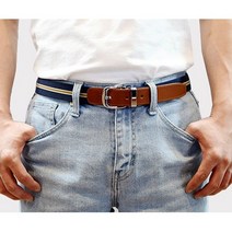 젠틀안트 남자 패션 스판 청바지 벨트 네이비&베이지 SSB-005