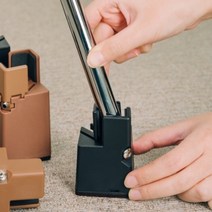 곽씨네슈퍼 가구 높이조절발 의자 테이블 책상 식탁 침대 다리 높이기 연장, 옵션F (블랙 사각 5cm), 낱개 1개입