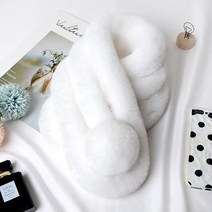 모피스카프 토끼 모피 스카프 여성 겨울 따뜻한 부드러운 캐주얼 레이디 야외 목 칼라