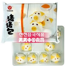 꼬마 돼지 커스터드 찐만두 300G 나이황소 중국찐빵