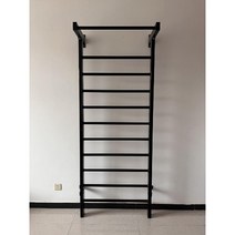 우드 월바 턱걸이 기구 철봉바 등반 늑목 사다리 운동, 금속 골지 프레임 (2.08m x 90cm)