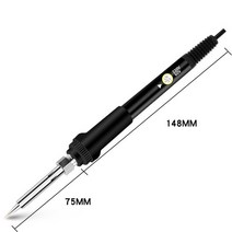 전기인두 납땜인두기 60w 조절 온도 220v 110v 용접 솔더 재작업 스테이션 열 연필 수리 114, 220v 유럽 플러그, 검은색