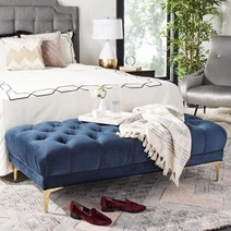 벨벳 벤치 고급 카페 쇼파 스툴 호텔 신발 매장 골드 현관 긴 의자 벤치 소파 침대 방 체어, 옵션1---60x45x40, 1개