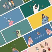 데스크패드 키밍 와이드 마우스 장패드 게이밍 롱 일러스트 패드 책상깔판 책상깔개 커팅매트 awe+aww, _선택_ 400x900x3mm_뮤직