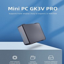 gk3 pro 인텔 셀러론 n5 05 미니 pc 8gb lpddr4 28gb256gb ssd windows pro 4k 지원 hdd 게임용 컴퓨터 pk u59 pro mini s, 8GB 256GB, 셀러론 n5105, 유럽 ​​연합
