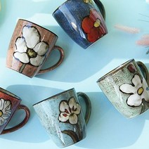 시둥마켓_결혼답례품 음료잔 집들이선물 고급머그 컵 주방 그림 돌답례품 도자기 물잔 세트 커피 손님