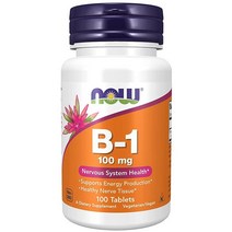 NOW 비타민 B 100mg 100정 미국직송 334481, 100 Count (Pack of 1)