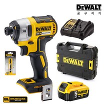 디월트 DCF887P2A 18V 브러쉬리스 임팩드라이버 5.0Ah 887p1 배터리1개세트, 1개