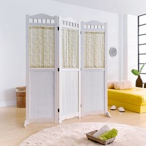 [채우리] 바르 와이드 3단 파티션, 색상:화이트