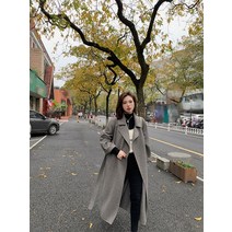 여성 핸드메이드 캐시미어 코트 케이프 울 트렌치 코트 블랙프라이데이