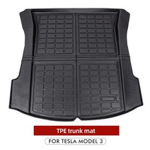 TEY NEW MODEL3 트렁크 매트 TESLA MODEL 3 2021 액세서리 맞춤형 자동차 뒷 보관 카고 트레이 방수 패드, 금