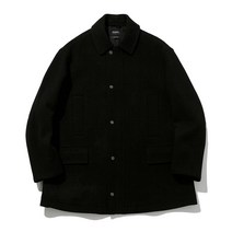 커버낫 울 하프 코트 블랙