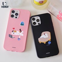 냥이 혼자산다 컬러 소프트 젤리 케이스 카메라 보호 무선충전 가능 엘지 LG 벨벳 V50 V30 G8 Q31 Q51 G6_SC0331_02