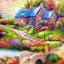 DIY 보석십자수 전원풍경 전체수 인테리어 20110990, 전원풍경_50*50cm