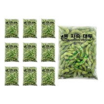 냉동 자숙 대두 콩 450g 껍질콩 잡곡 농산물 풋콩 에다마메 완두콩 주전부리 안주용, 10개