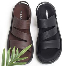 브로그맨 남자샌들 크로스 소가죽 슬리퍼 겸용 여름 스트랩 신발 레더 3cm