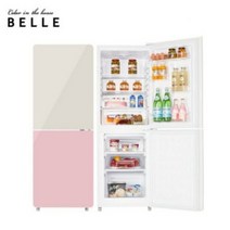 BELLE [하이마트 설치]글라스 글로우 냉장고 W20CKBA (181L 크림 핑크)