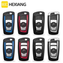 HE Xiang자동차 원격 키 셸 케이스 BMW 1 3 5 7 E90 E92 E93 X5 F10 F20 F30 F40 CAS4 CAS4 FEMBDC EWS5 키리스 Go 케이스, [06] 4BT Blue