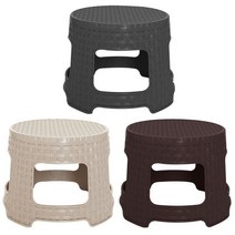 소형 미니 라탄 의자 카페 인테리어 보조 간이 스툴 낮은, 브라운