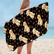침구 아웃 도어 개 타월 욕실 수채화 아트 비치 타월 성인용 다채로운 동물 마이크로 화이버 담요 Pomerani toalla, 1, 75cmx150cm