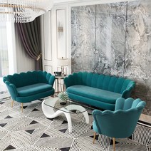 편한1인용쇼파 2인용 3인용 엔틱 패브릭 오늘의집 미니 라운지 소파, C + 1인