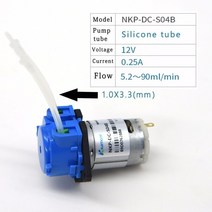 kamoer dc 12v 24v dosing pump peristaltic pumps dosing head with connector arduino 수족관 실험실 분석 diy li, 12v-s04, 푸른