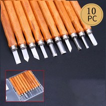 우드카빙키트 조각끌 목공칼 접도 3/4/5/10/12Pcs 전문 나무 조각 칼 손 도구 세트 기본 상세한 Gouges 목공, [04] 10pcs set
