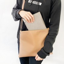 바느질초보 DIY 가죽공예 만들기키트 클러치백 세트 엄마랑아이랑 노인돌봄센터 미술, 검정