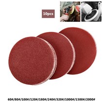 10pcs 샌딩 디스크 40 800 그릿 dremel 샌더 기계 용 7 인치 180mm 사포 셀프 스틱 연마 도구, 60