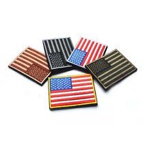 과세 찍찍이 자수 장식 성조기 미국 국기 벨크로 와펜 패치
