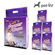 Box_캣마루 파워크린 고양이 두부모래 라벤더향 6p, 1개, 7L