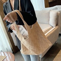 알맹 여자 니트 숄더백 손뜨개 에코백 AMCKB13