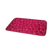 어싱 접지 매트 패드 40x60cm 산호 양 털 욕실 메모리 거품 깔개 키트 화장실 목욕 비-슬립 매트 바닥 카펫 세트 매트리스 장식, 40cmx60cm, 03 3D dark red