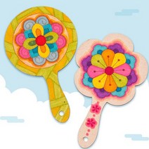 하다니 미술샘 MDF 전통문양 손거울, 2.원형, 1인용 개별포장