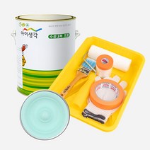 삼화페인트 아이생각 친환경 수성내부프로 4L + 도구세트, 아쿠아