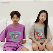 [미야네] 키즈 주니어 스머프 나염 반팔 반바지 상하복세트 초등학생 반팔상하복세트