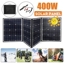 슈퍼 태양광 패널 18V 400W DC 태양 전지 패널 배터리 충전기 USB 키트 완전한 휴대용 접이식 충전식 시스, [01] only Solar Panel, 01 only Solar Panel