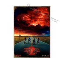 익명한 금속 주석 기호 빈티지 2022 새로운 TV 영화 시즌 4 인쇄 실크 장식 플라크 벽 예술 침실, 02 KK020-2_01 20x30CM