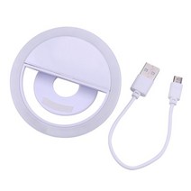 36 LED 휴대용 전화 플래시 라이트 Led 카메라 클립 온 휴대 셀카 링 비디오 USB 충전, 04 WHITE, 한개옵션1