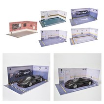다이캐스트 주차장 자동차모형 토미카 디오라마 전시pvc 124 주차장 장면 차고 478, 보라색 l 7 b