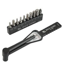 Bikehand 경제적인 자전거 자전거 자전거 0.6cm(1/4인치) 드라이버 - 토크 렌치 앨런 키 툴 소켓 세트 키트 2-10Nm