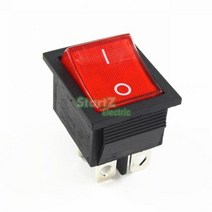 래칭 로커 스위치 전원 I/O 4 핀 16A 250VAC 20A 125VAC KCD4 137970, 빨간, 04 빨간